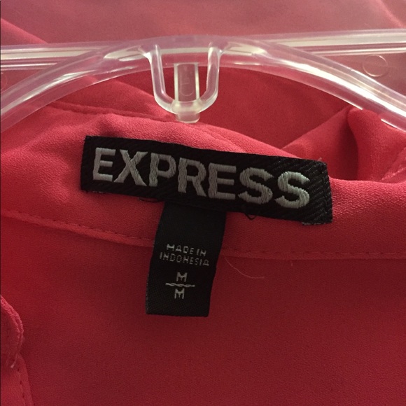 Express coral button down blouse - Picture 2 of 2